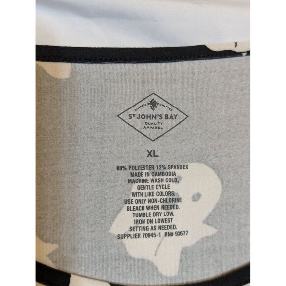 St. Johns Bay Ghost Print Dress Size XL Halloween Fall - Picture 3 of 6